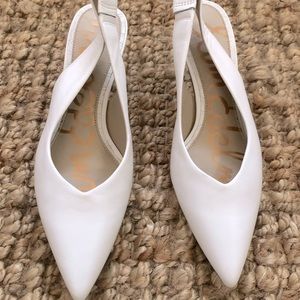 Sam Edelman white sling back heels